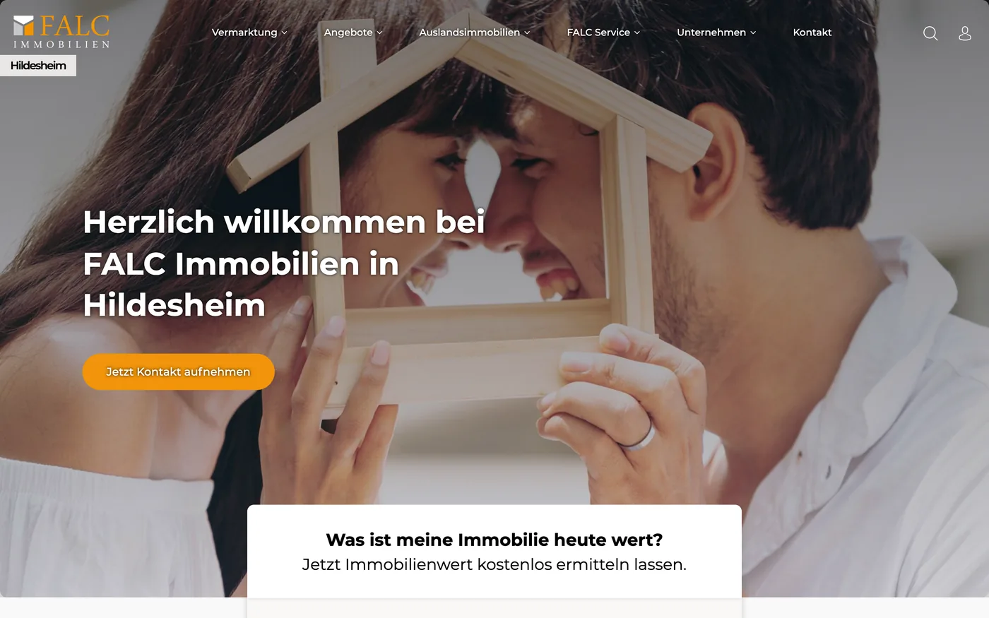Website von FALC Immobilien Hildesheim